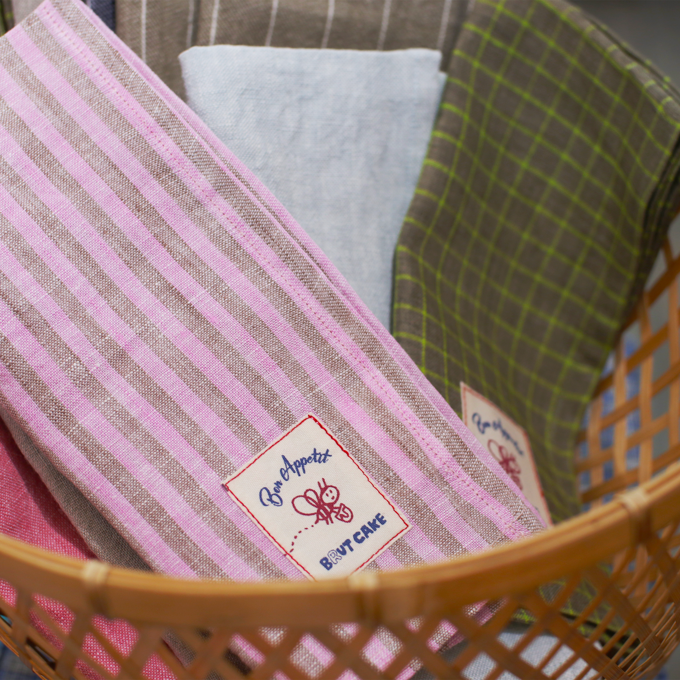 Linen Dining Napkin - Simple Pattern