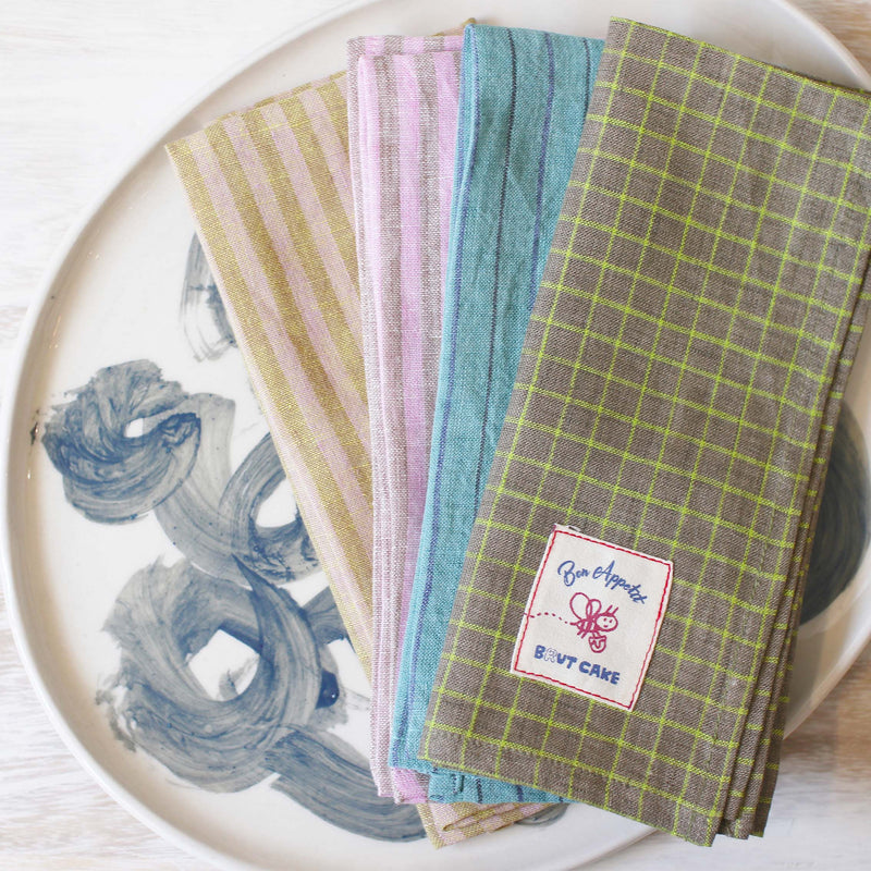 Linen Dining Napkin - Simple Pattern