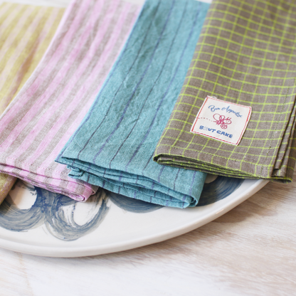 Linen Dining Napkin - Simple Pattern