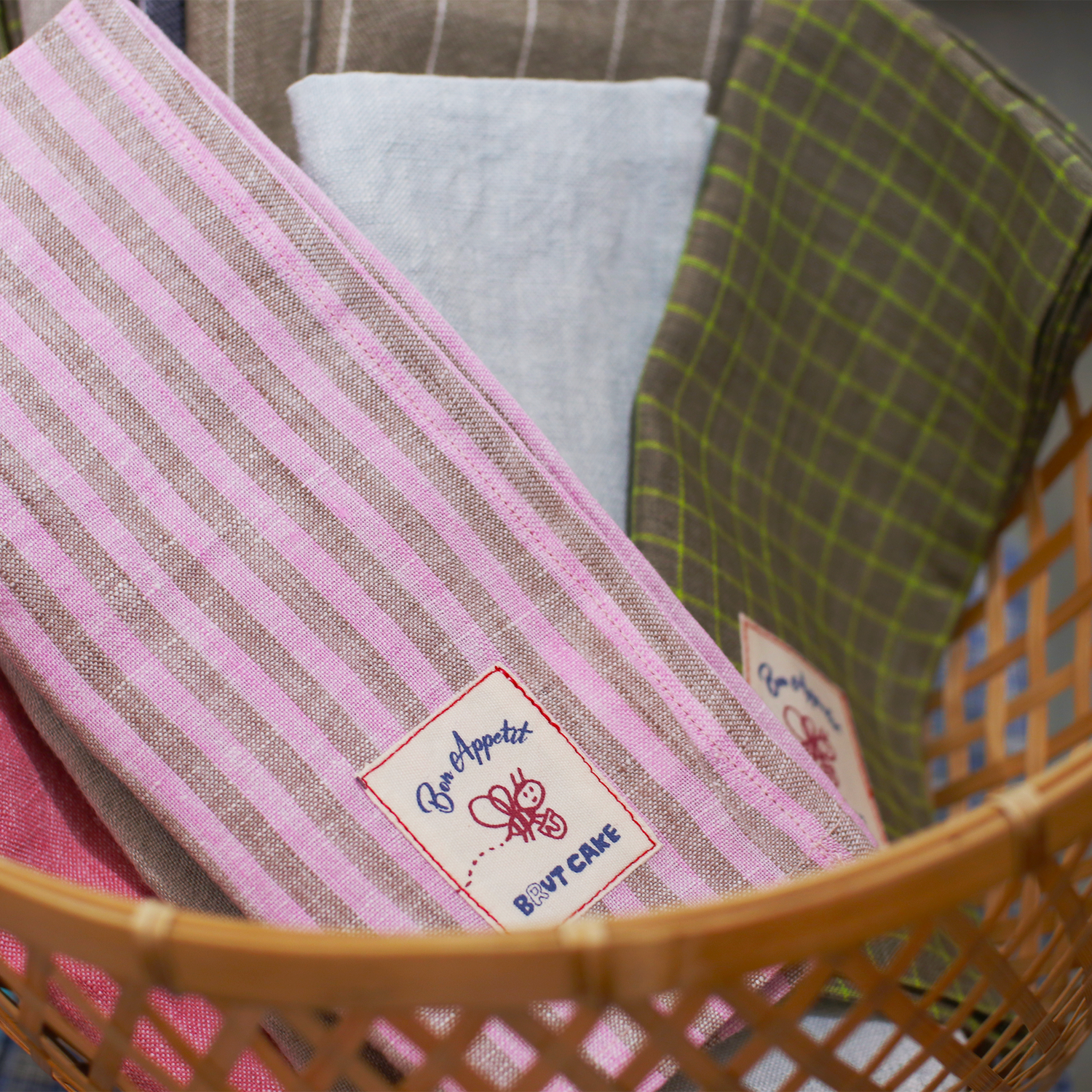 Linen Dining Napkin - Simple Pattern