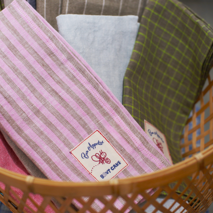 Linen Dining Napkin - Simple Pattern