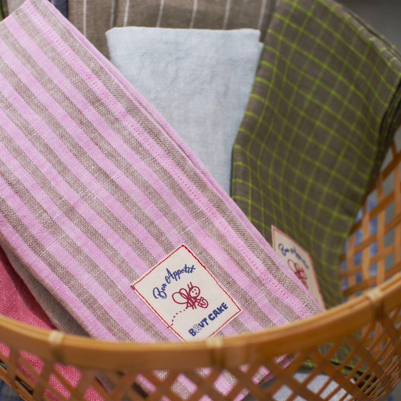 Linen Dining Napkin - Simple Pattern