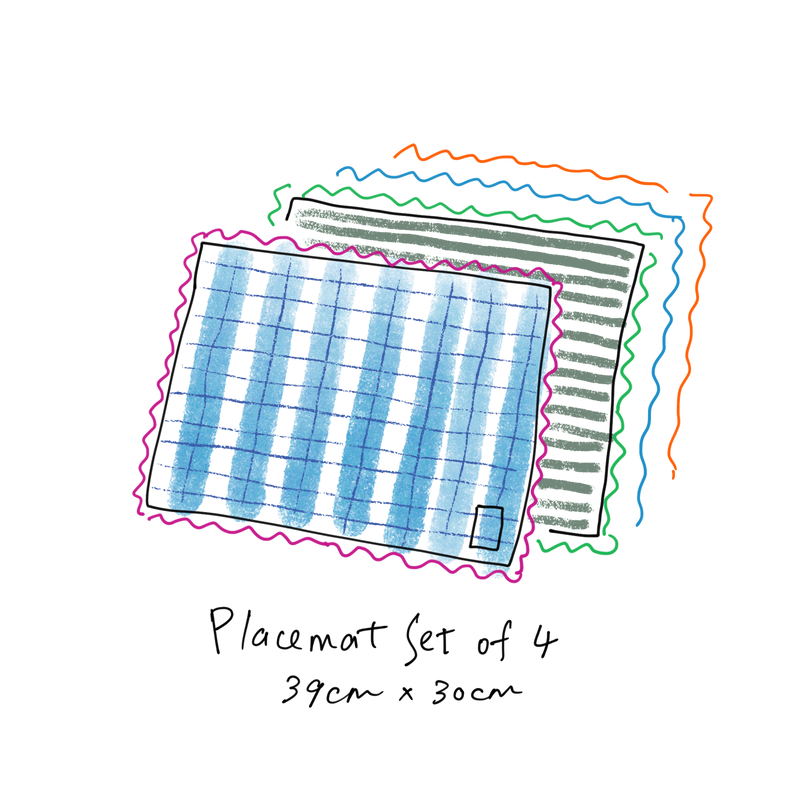 Color Rickrack Placemat Set of 4