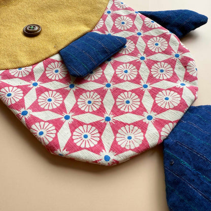 Fish Drawstring Pouch - Vintage Print Edition