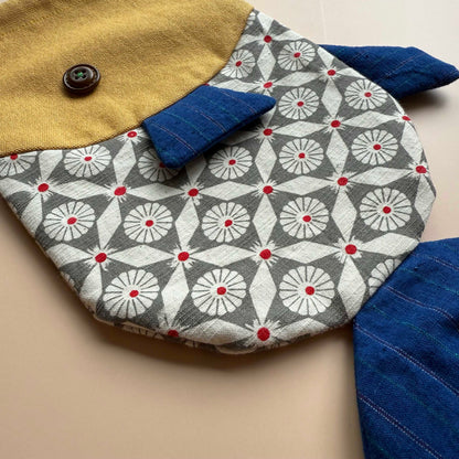 Fish Drawstring Pouch - Vintage Print Edition