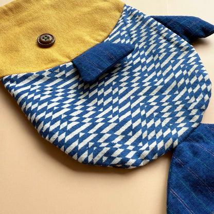 Fish Drawstring Pouch - Vintage Print Edition