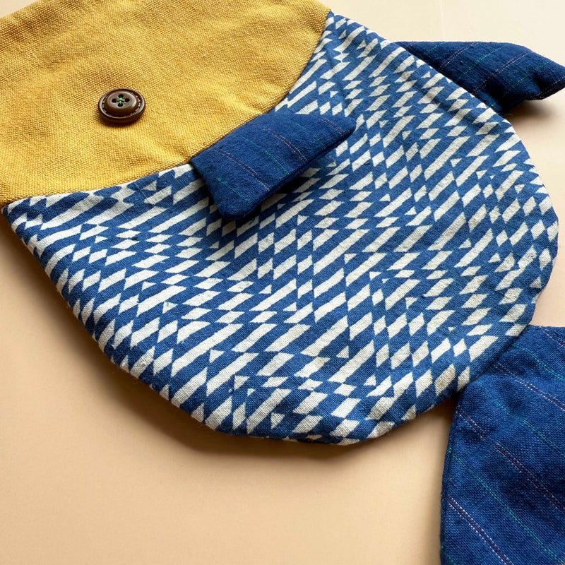 Fish Drawstring Pouch - Vintage Print Edition